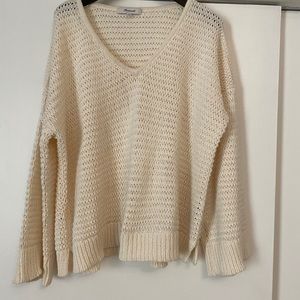 Madewell Crochet V-Neck Sweater